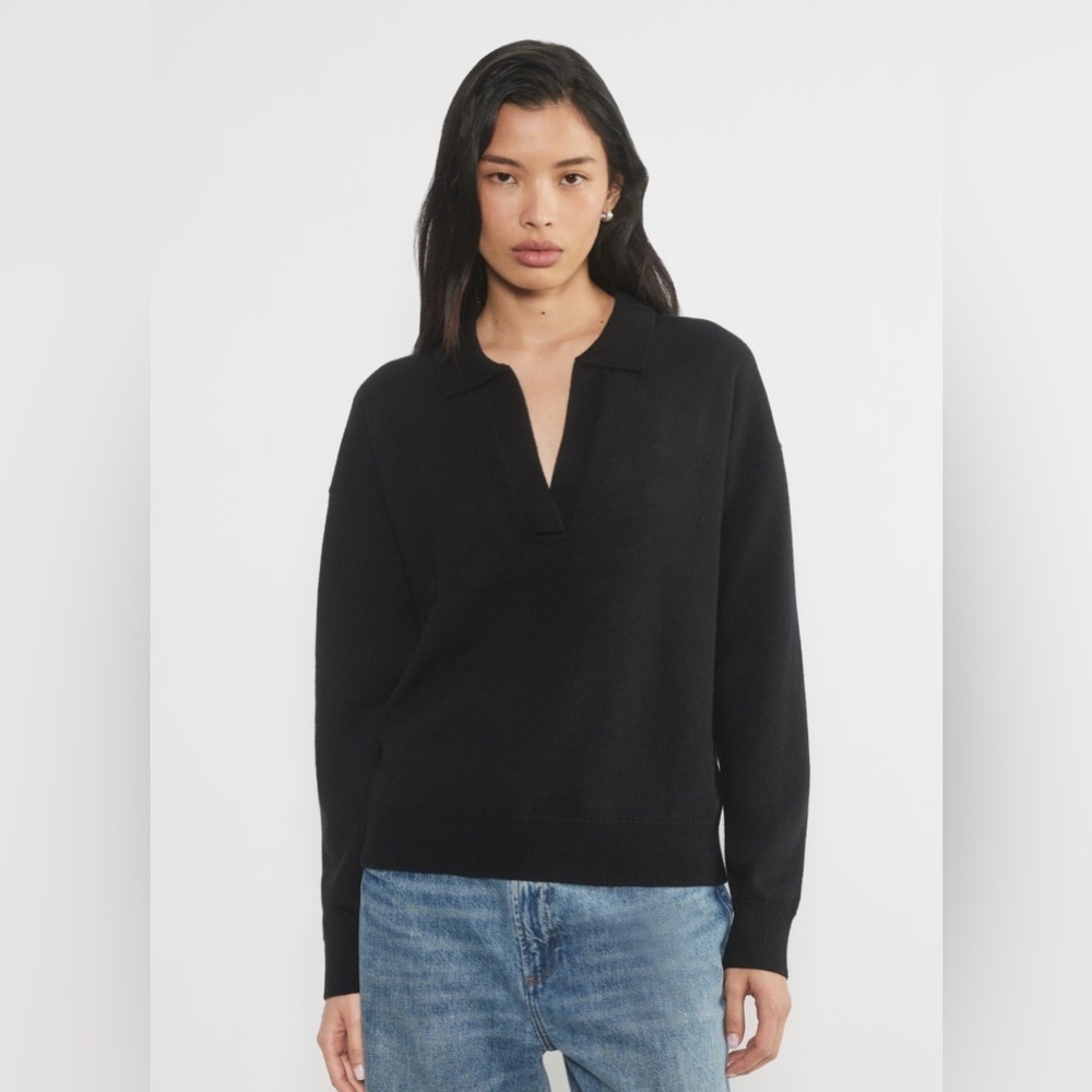 Wilfred Clara Merino Wool Polo Sweater Size L - Picture 2 of 12